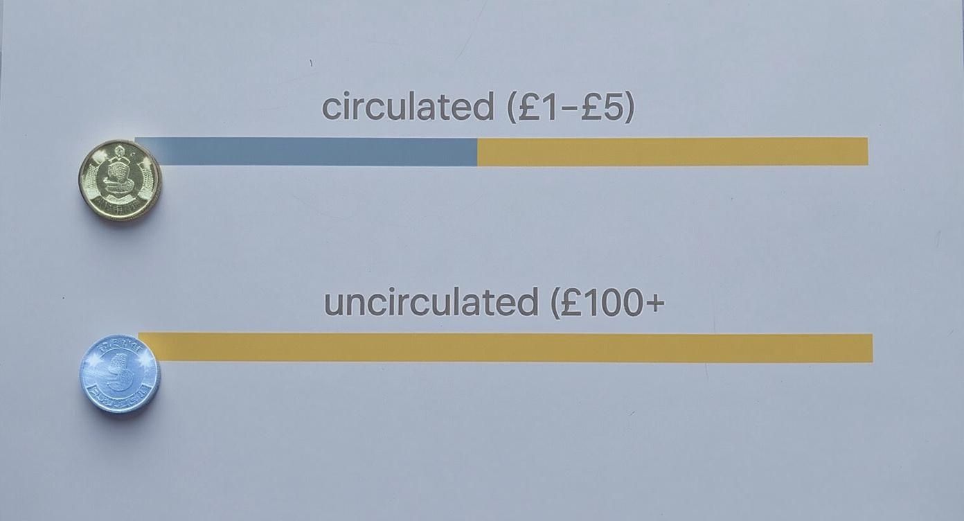 Infographic about value of 5 shilling coin 1953