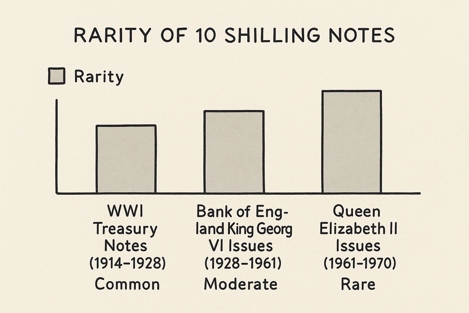Infographic about how much is a 10 shilling note worth