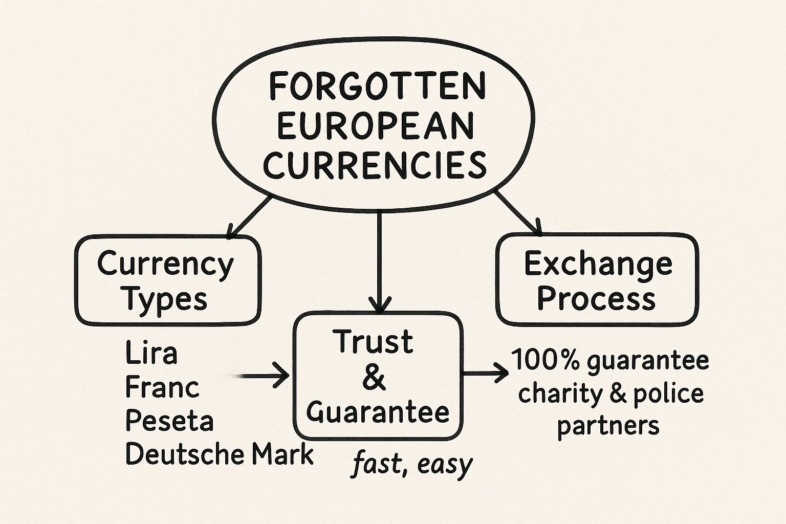 Infographic about old currencies of europe