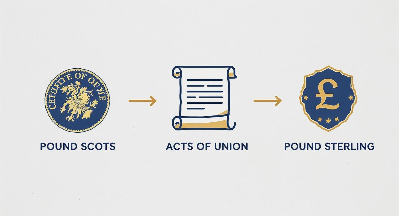 Infographic about what is the currency for scotland