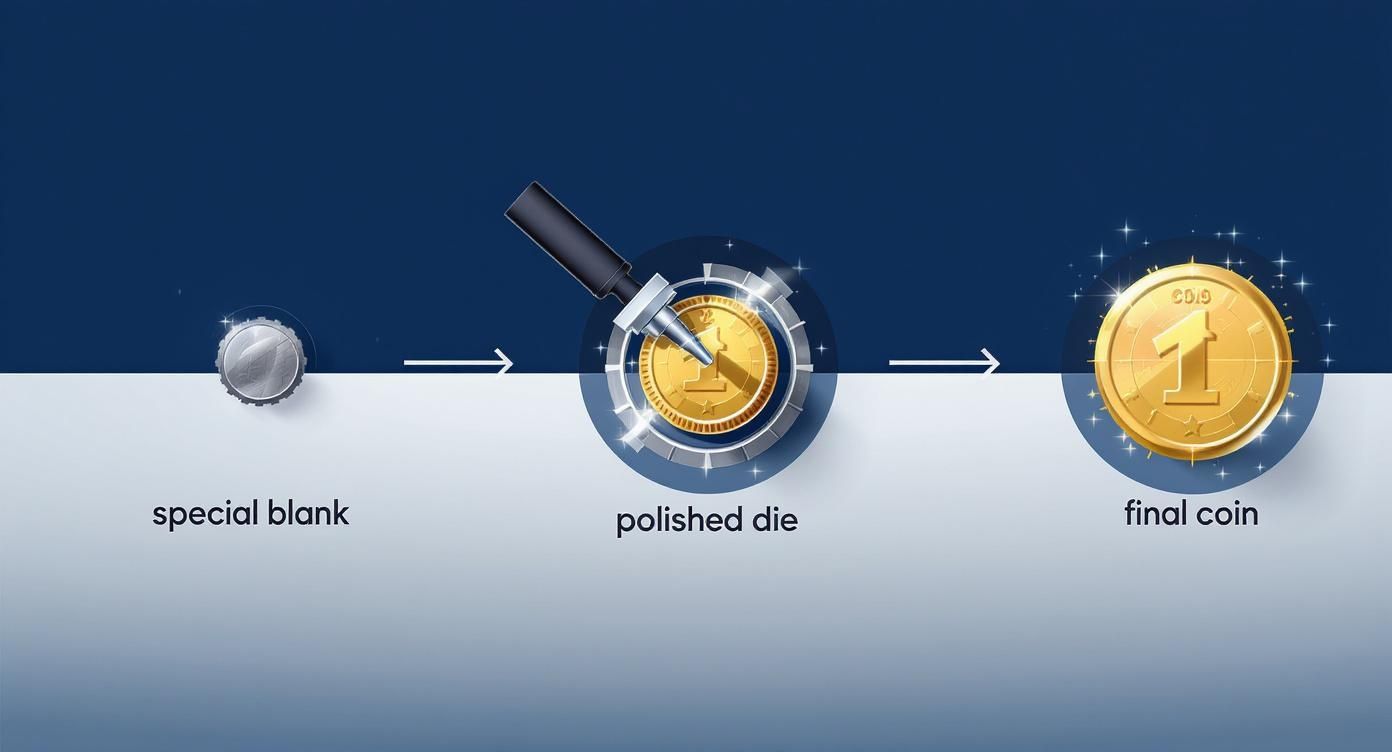 Infographic about what is a proof coin