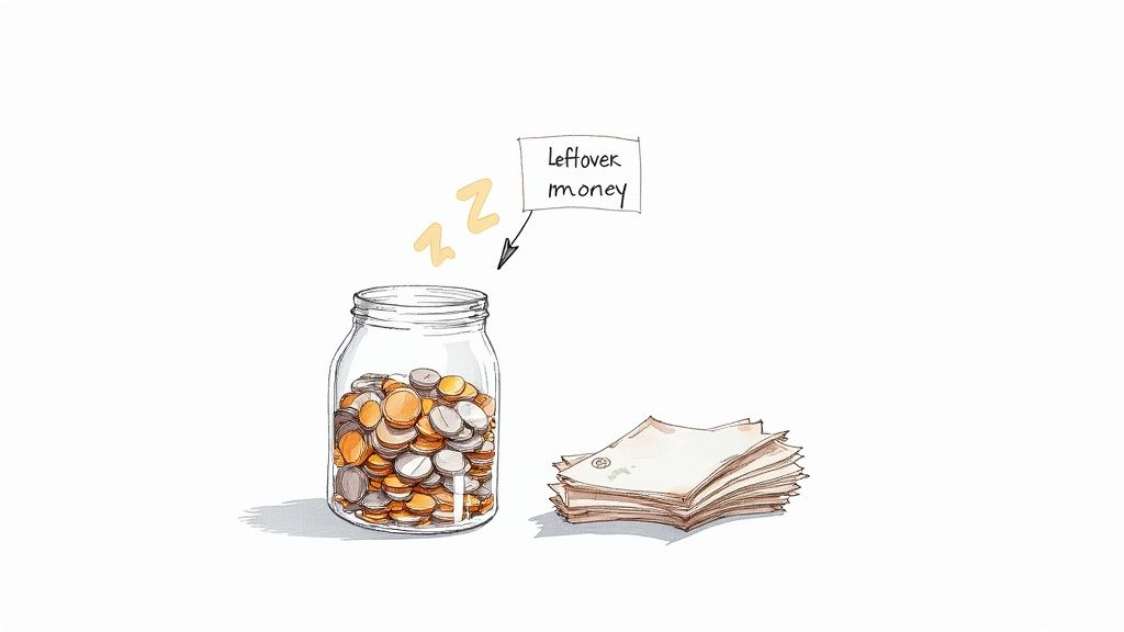 A large pile of assorted foreign coins ready for exchange