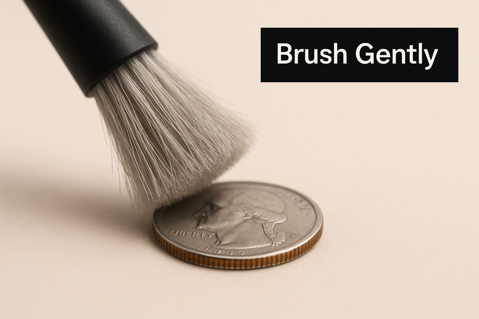 Infographic about how to clean old coins safely