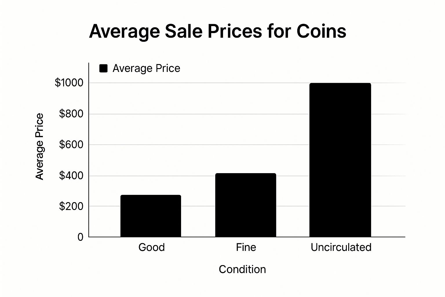 Infographic about coin collection valuation