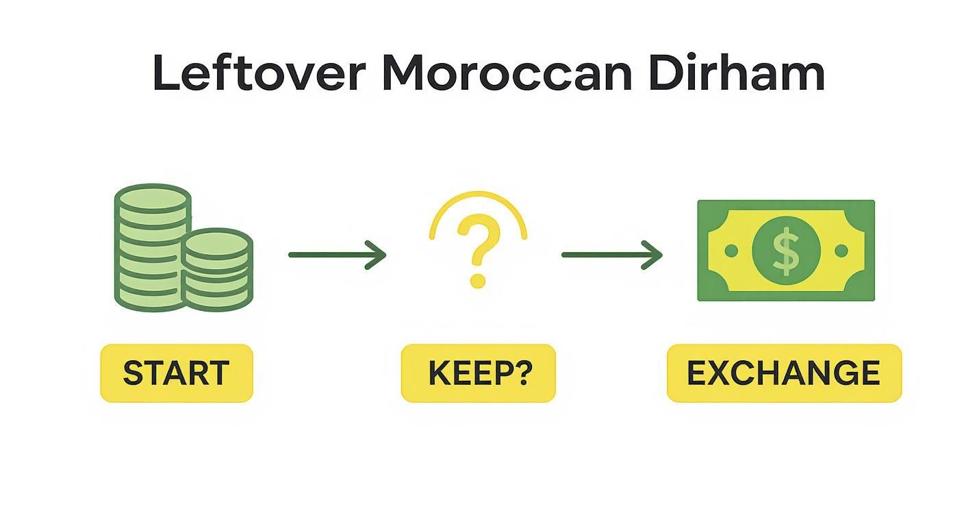 Infographic about exchange moroccan dirham