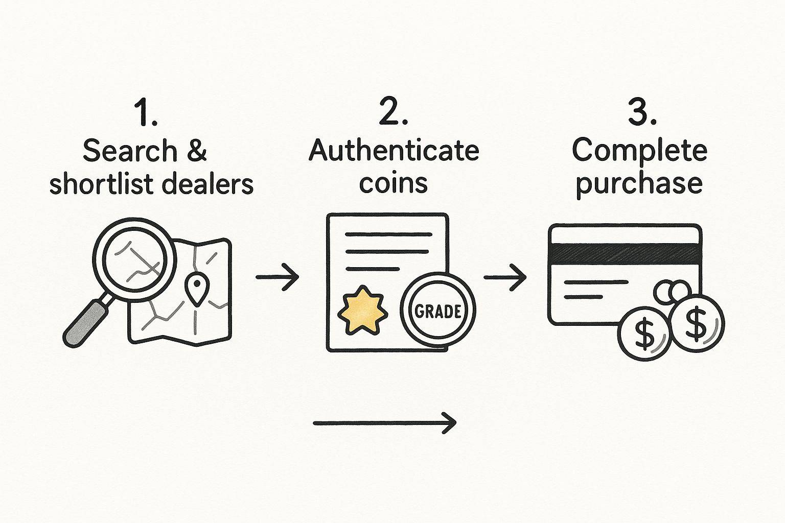 Infographic about rare coin dealers near me