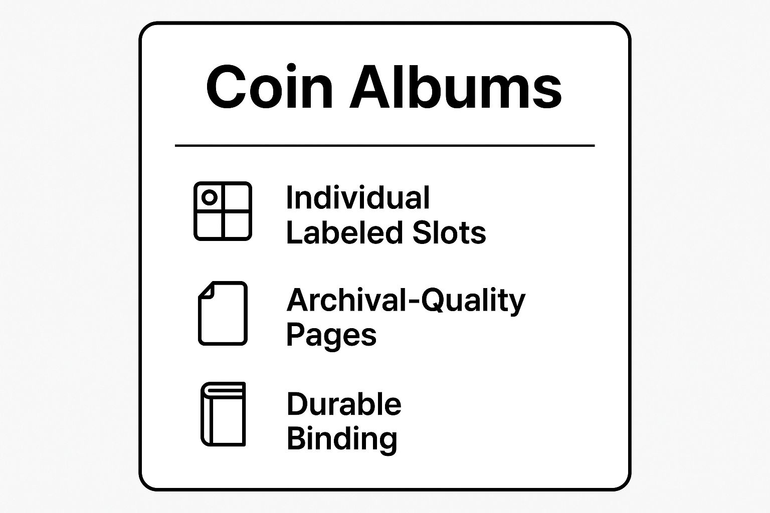 Infographic showing key data about Coin Albums: The Classic Method for Curated Displays