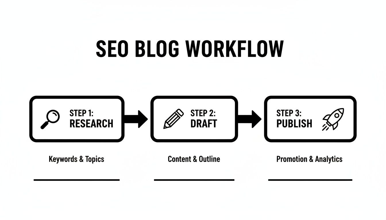 Infographic about how to write seo friendly blog posts