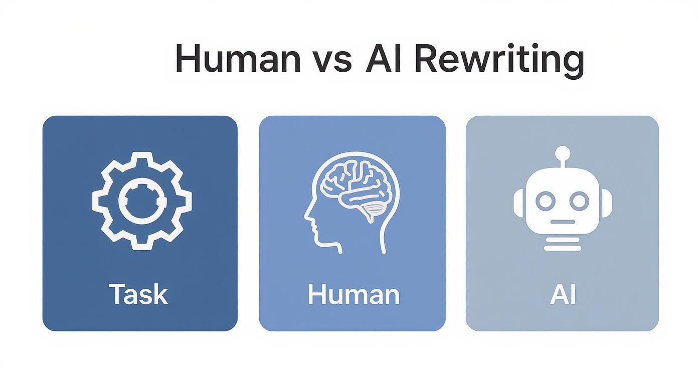 Infographic about ai to rewrite text