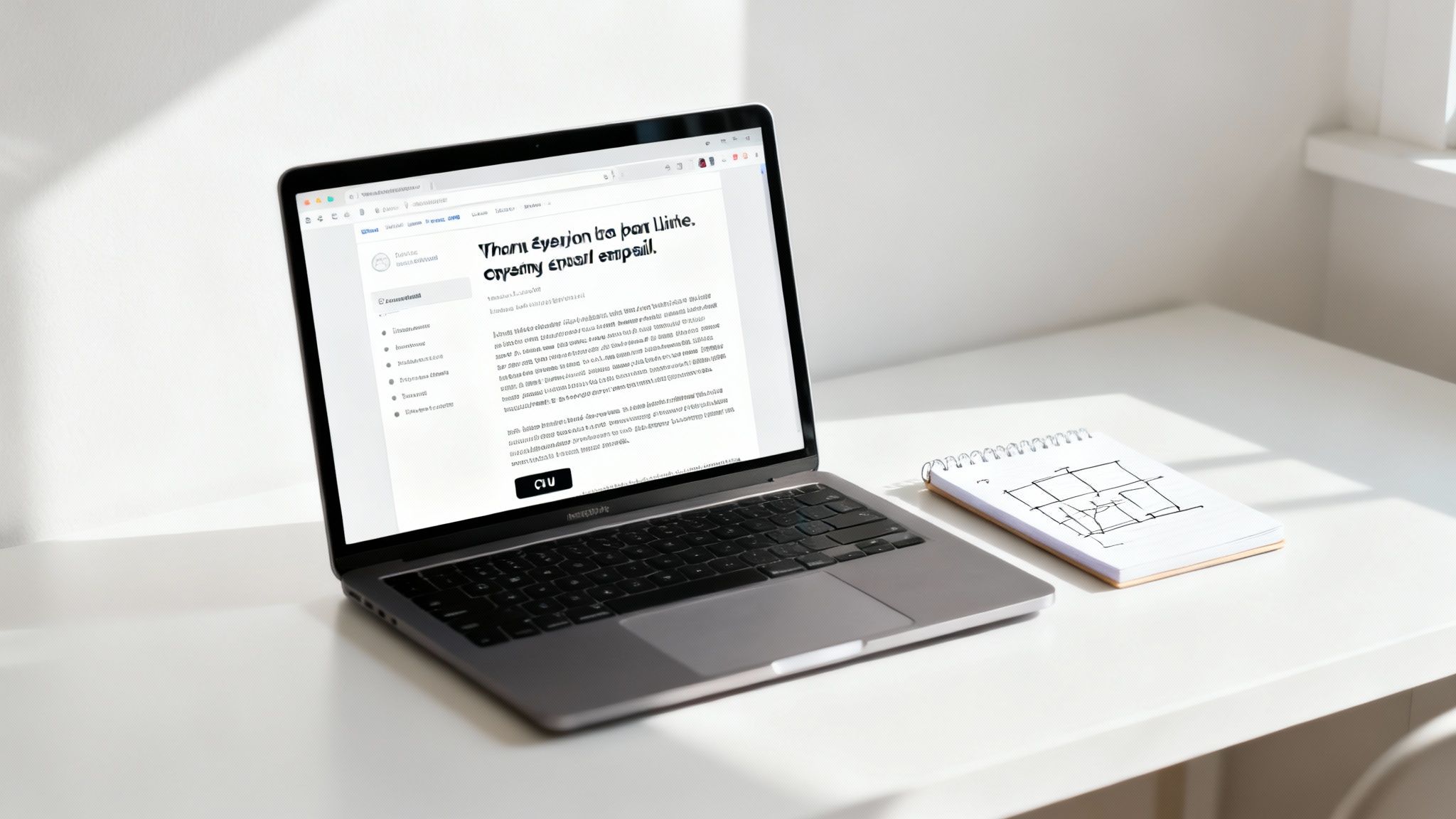 A person at a desk, organizing digital files on a large, clear screen.