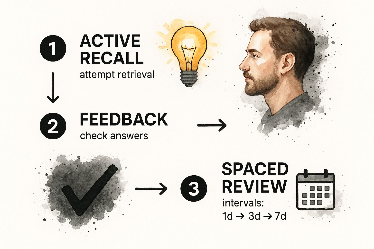 Infographic about how to study more effectively