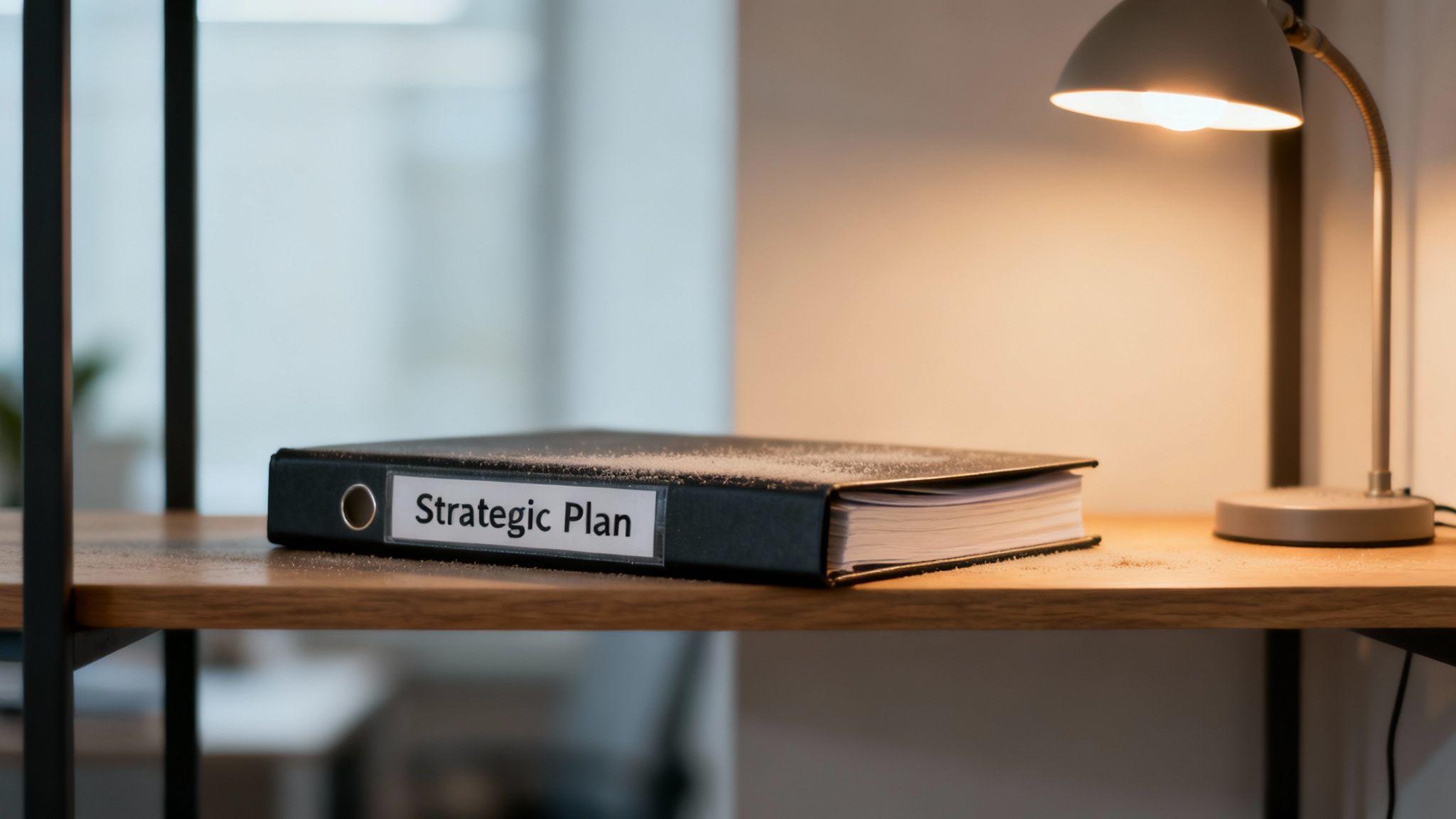A person at a crossroads, looking at different directional signs, symbolizing the assessment phase of strategic planning.
