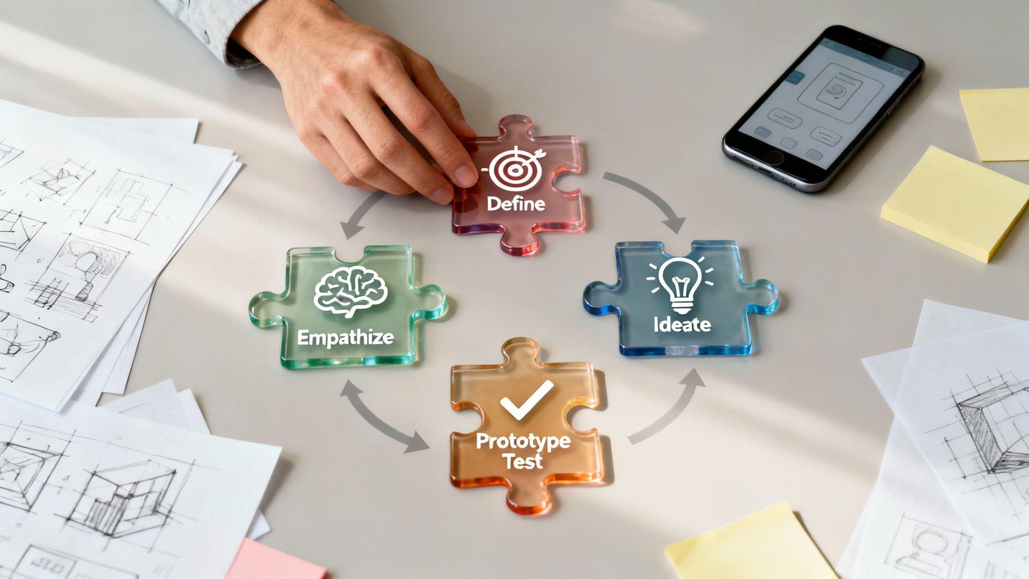 Design thinking process steps: A practical guide for real-world results