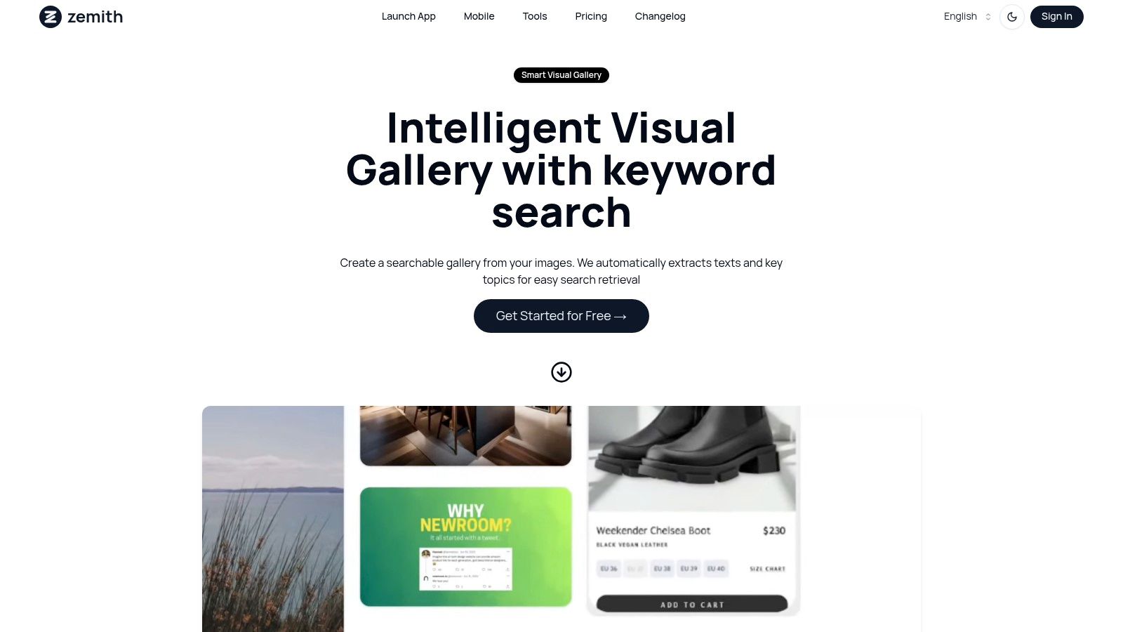 Smart Visual Gallery — Intelligent Visual Gallery with keyword search