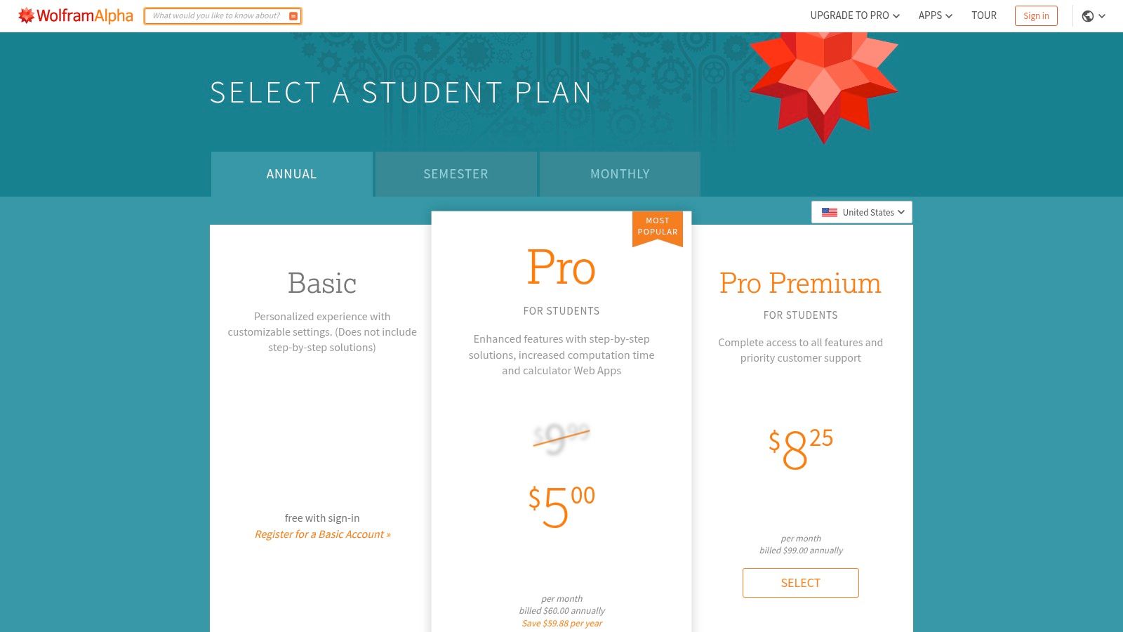 Wolfram|Alpha Pro for Students