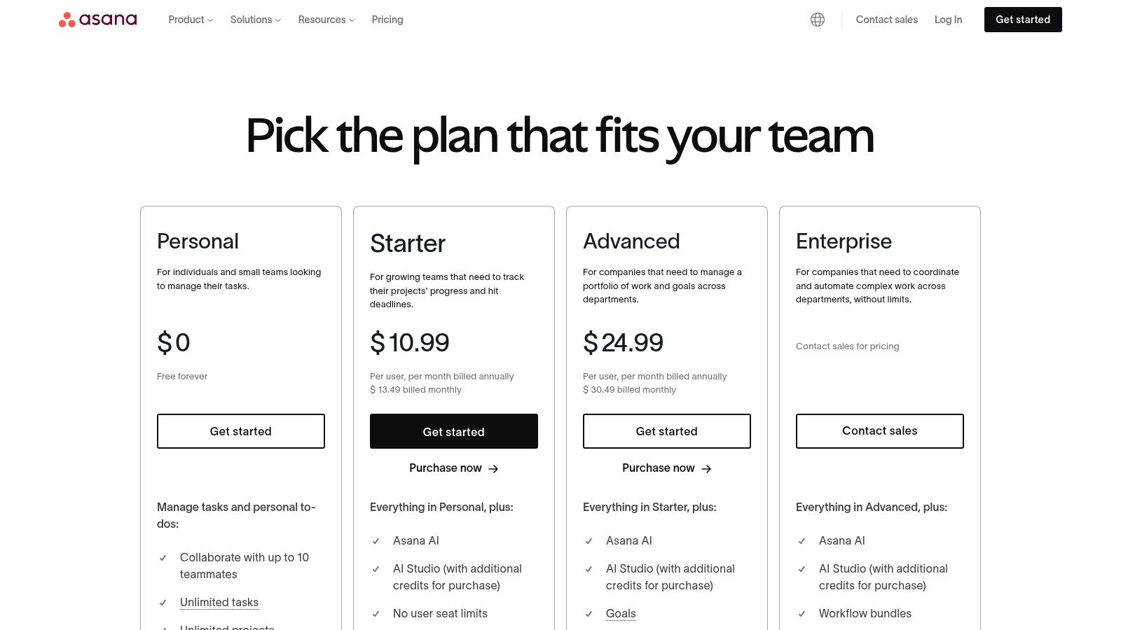 Asana (Asana Intelligence + AI Studio)