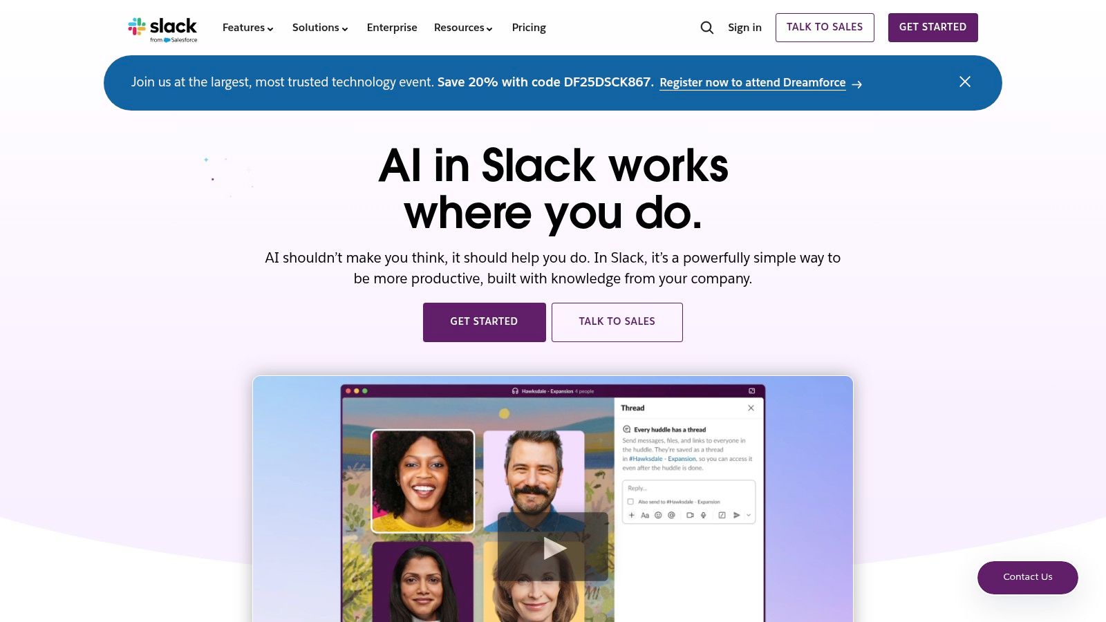 Slack – Slack AI (native features across paid plans)