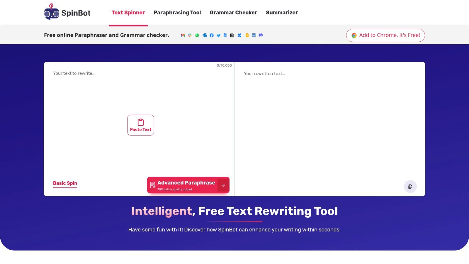 SpinBot (Free Paraphrasing Tool)