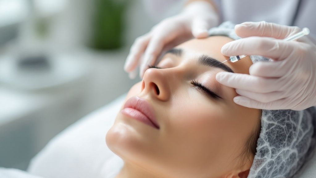 Before the treatment, the doctor carefully plans the botulinum treatment.