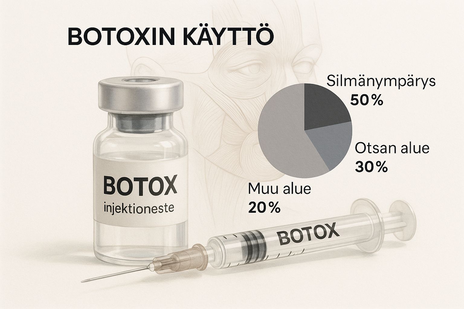 Infographic about Botox prices in Finland