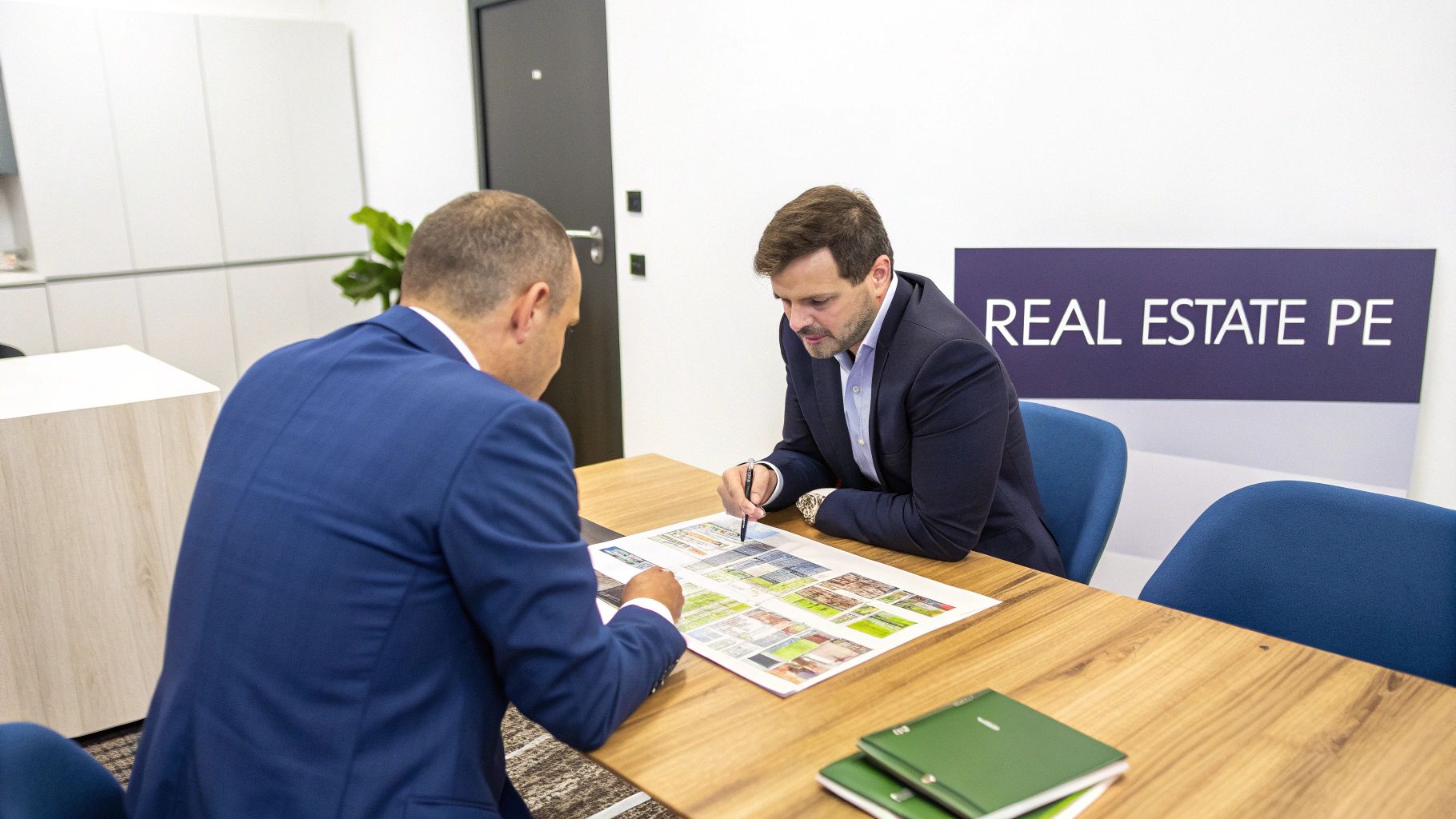 A modern, glass-facade commercial real estate building reflecting the sky, symbolizing institutional-grade assets in real estate private equity.