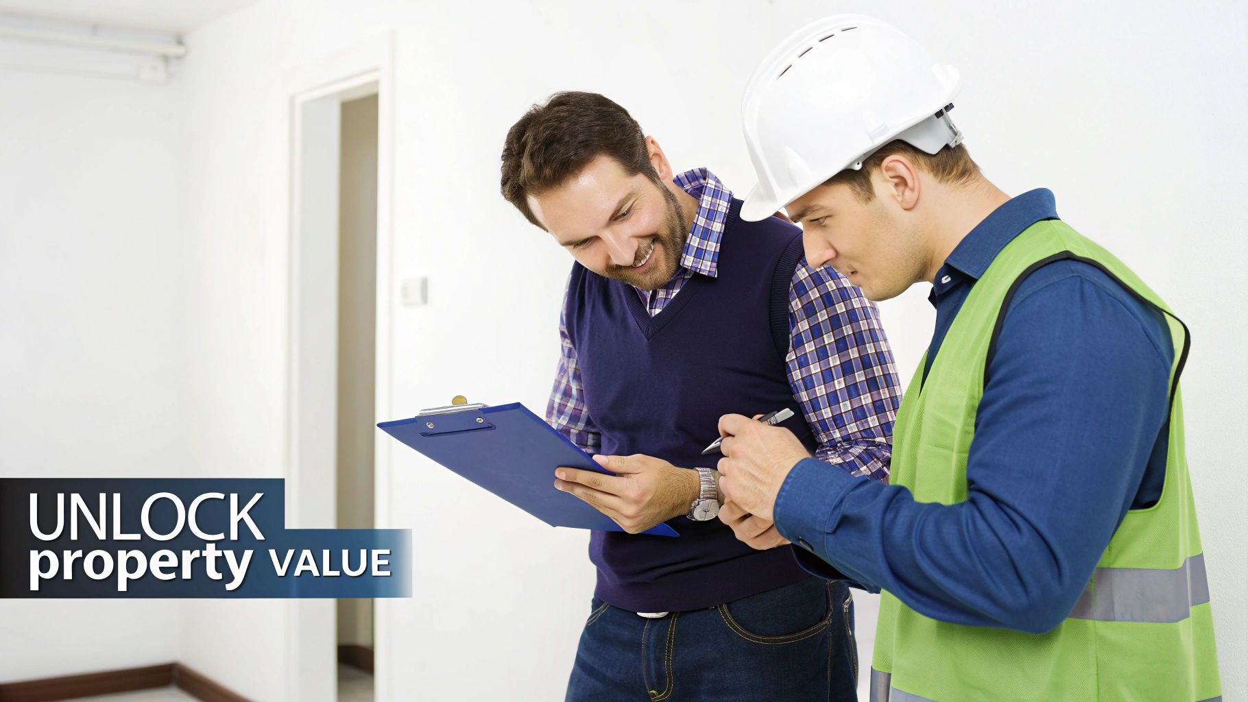 An architectural blueprint showing plans for property renovation and value addition.