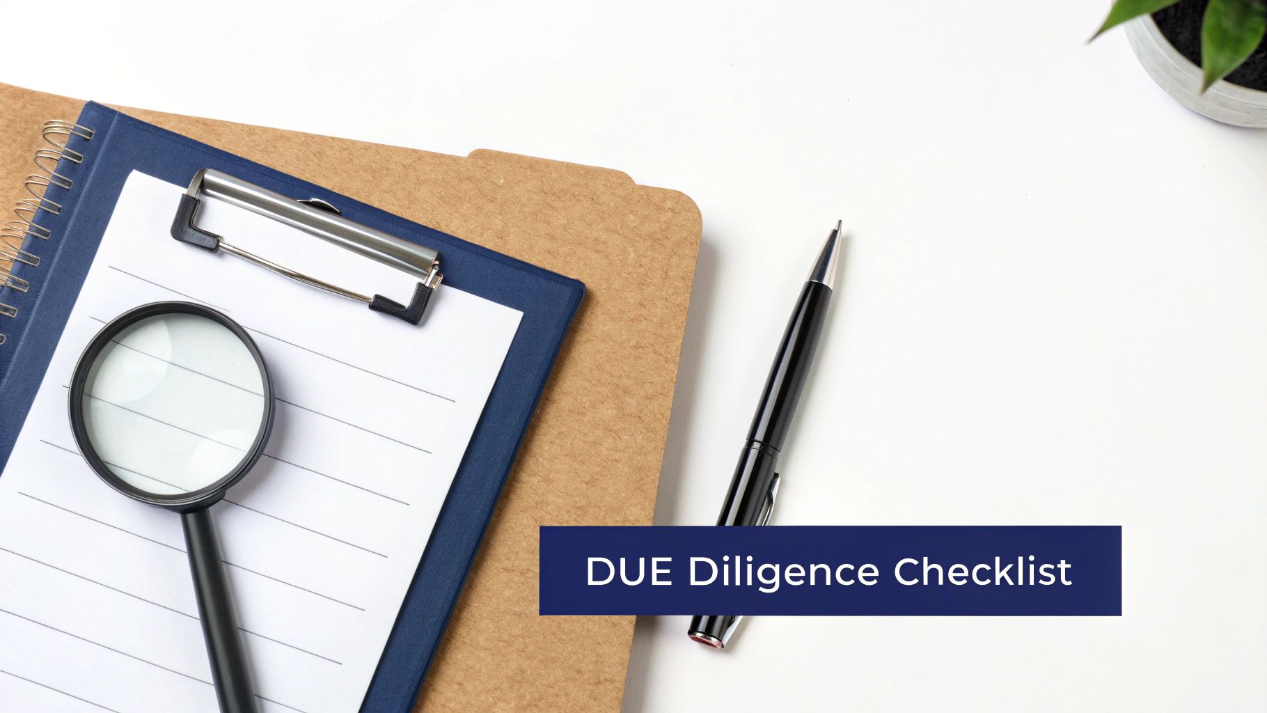 A person examining documents with a magnifying glass, symbolizing the due diligence process for a pooled investment vehicle.