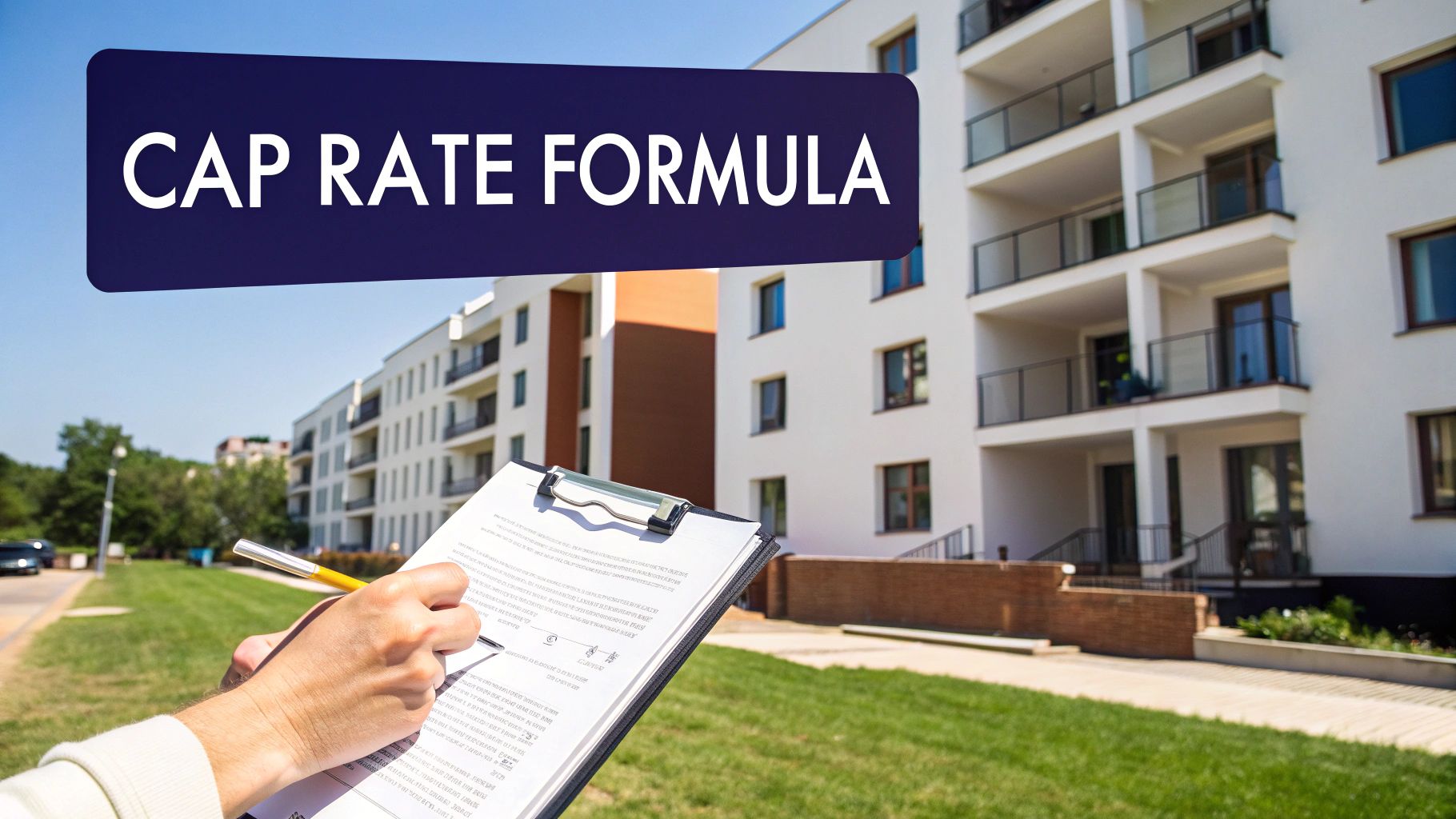 A graph showing the inverse relationship between property values and cap rates