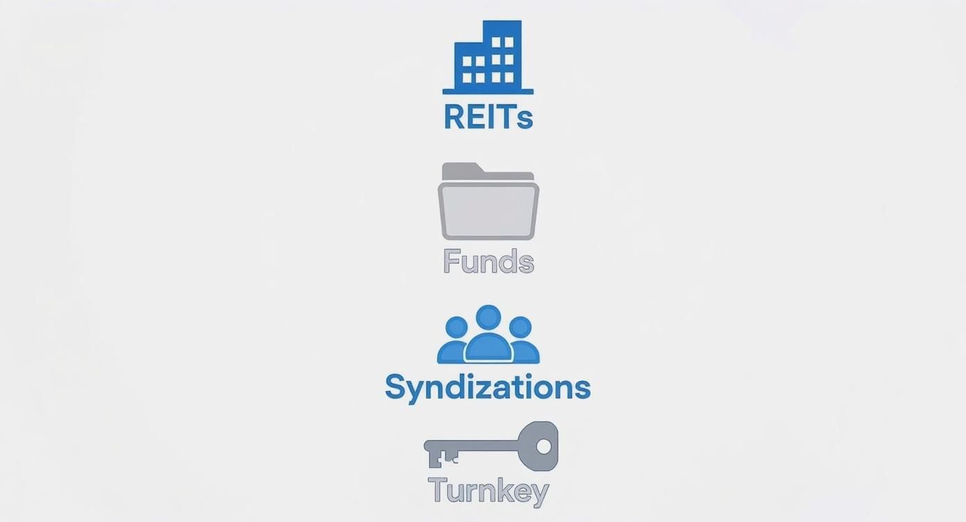 Infographic about passive income real estate investing