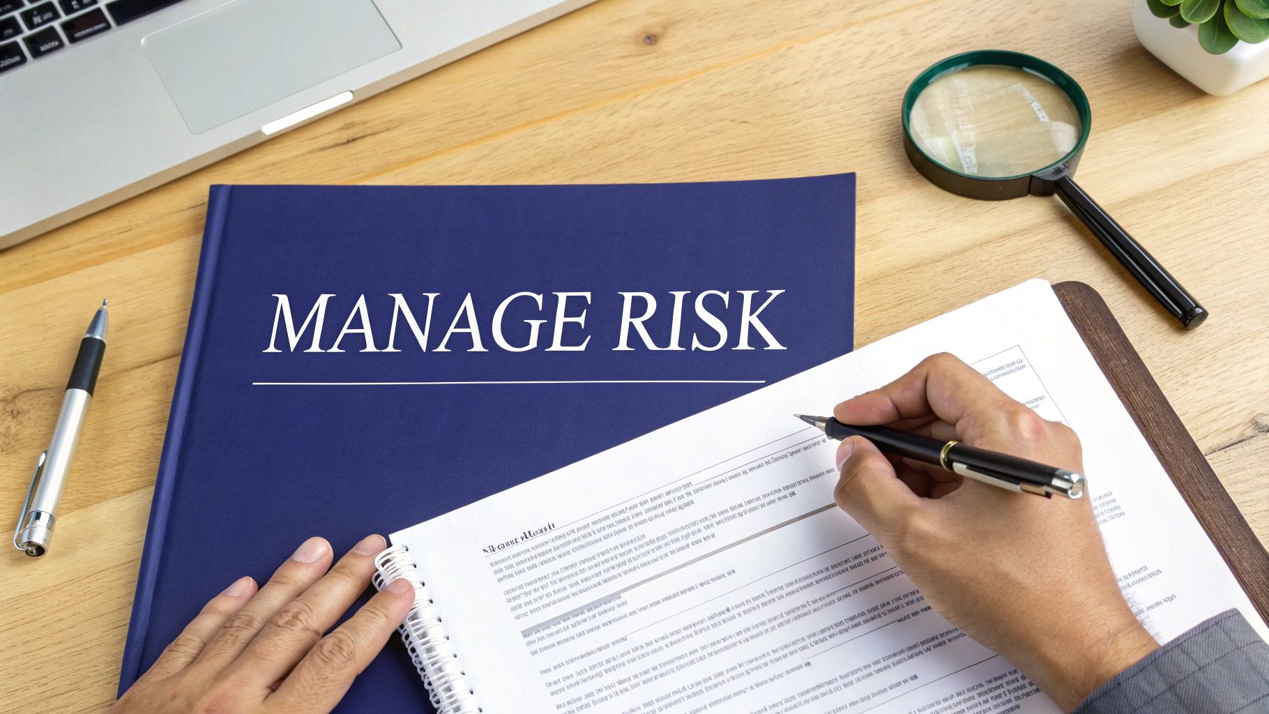 A checklist graphic representing due diligence in real estate investment management.