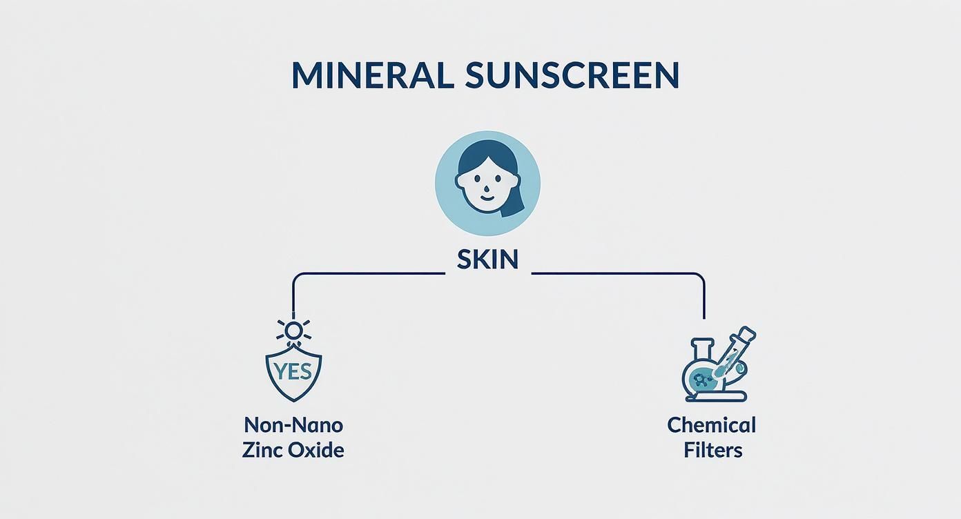 Infographic about best mineral sunscreen for face