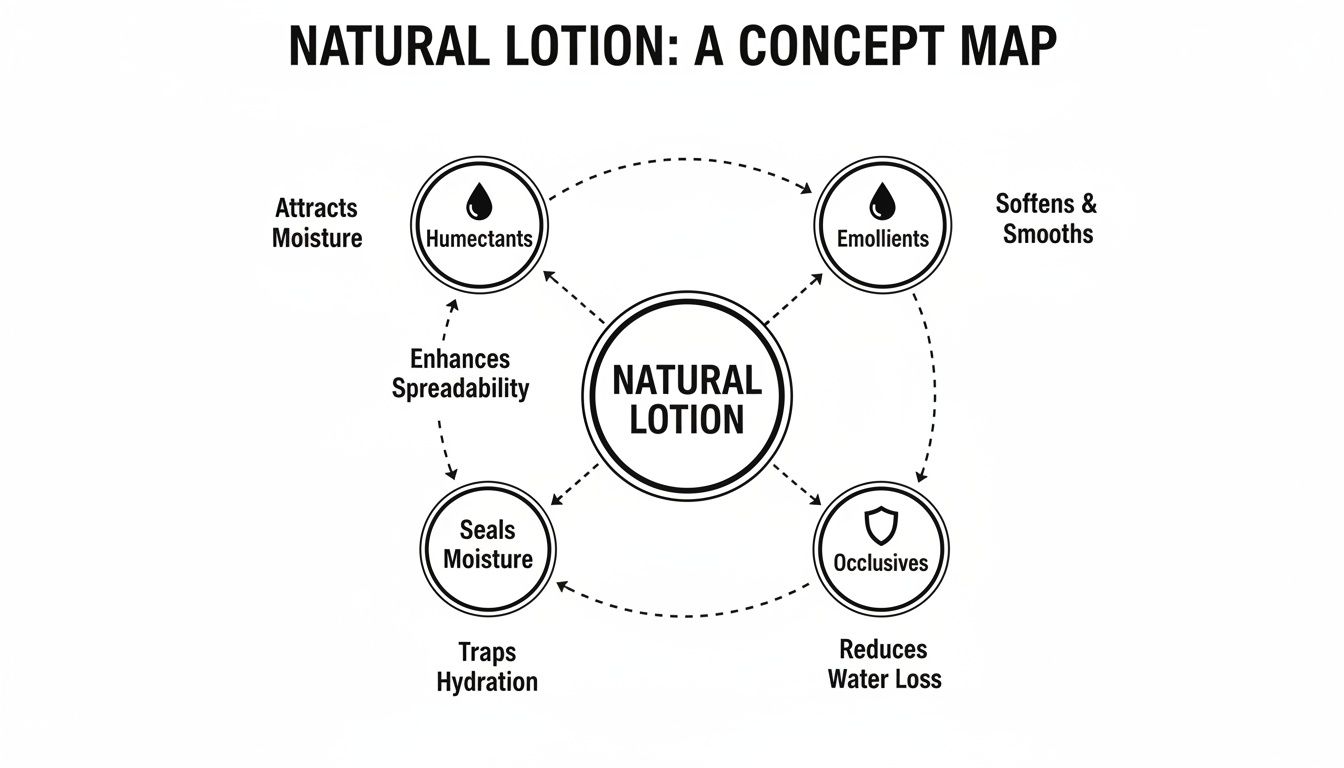 Infographic about best natural lotion for dry skin