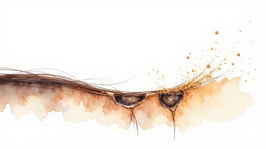 Stylist applying a rich hair mask to a client's damp hair