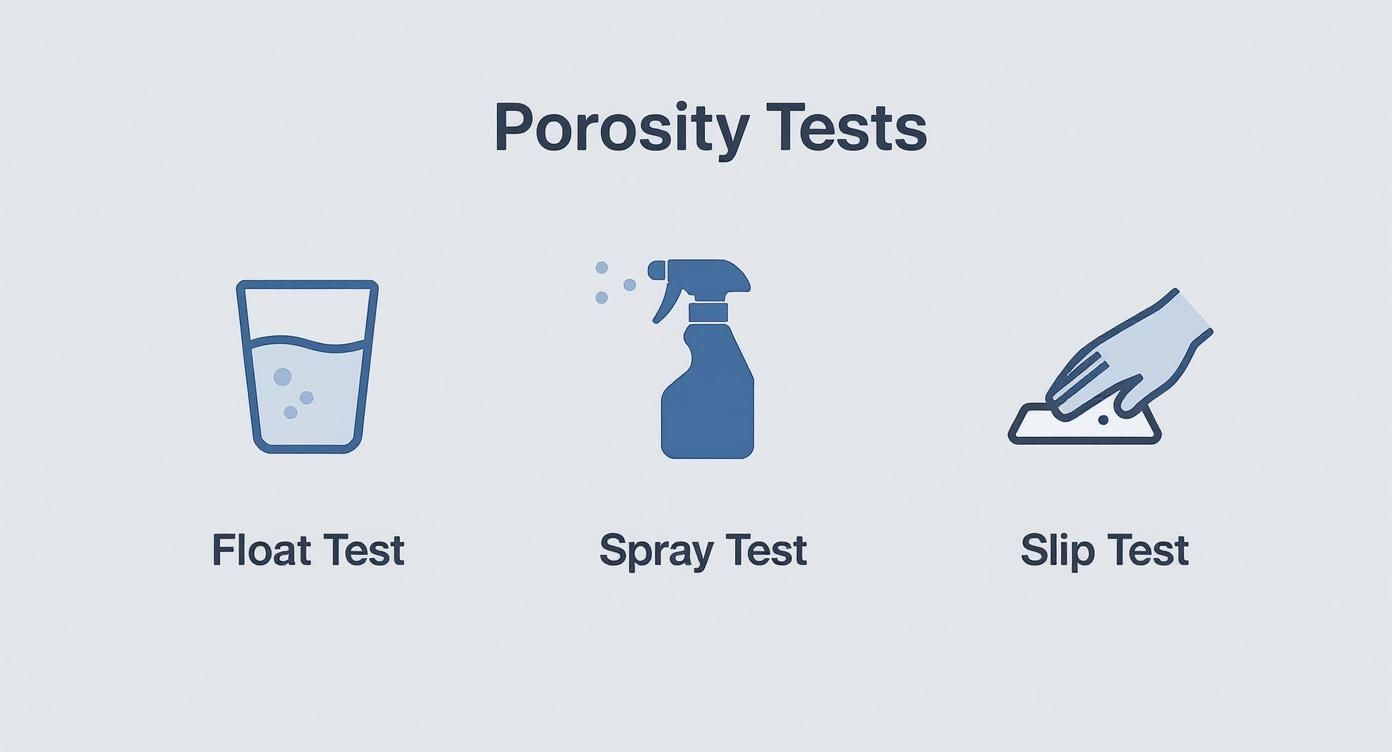 Infographic about low vs high porosity