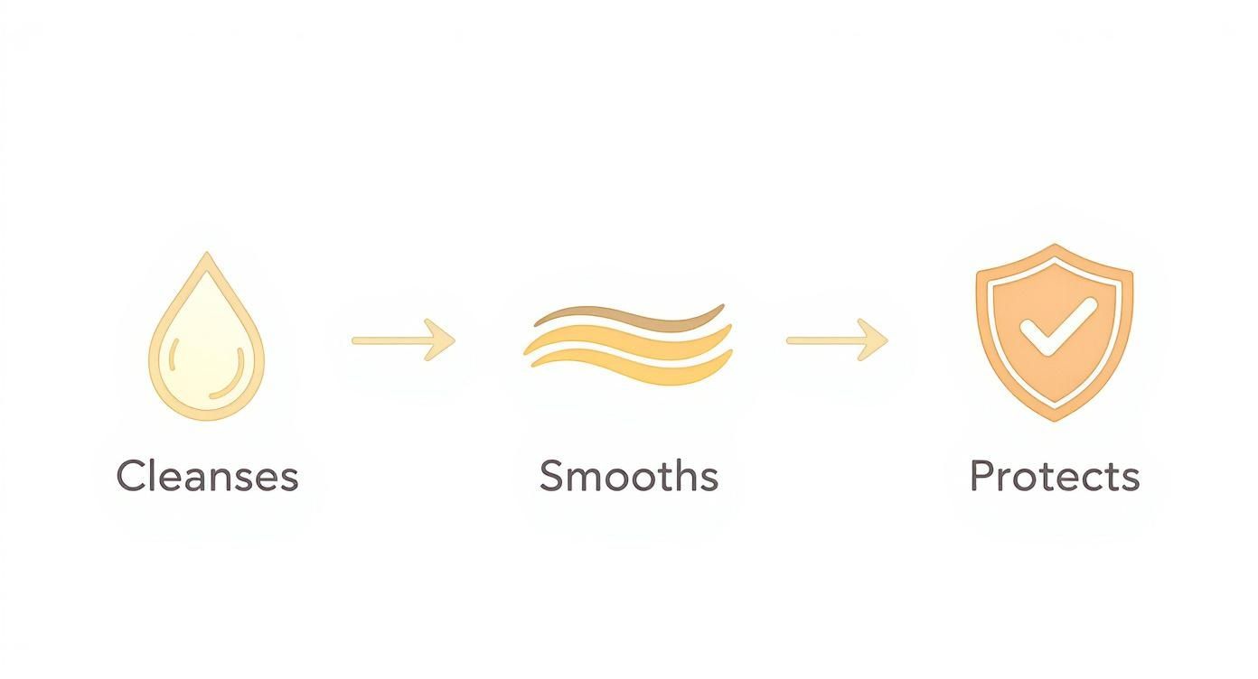 Infographic about citric acid on hair