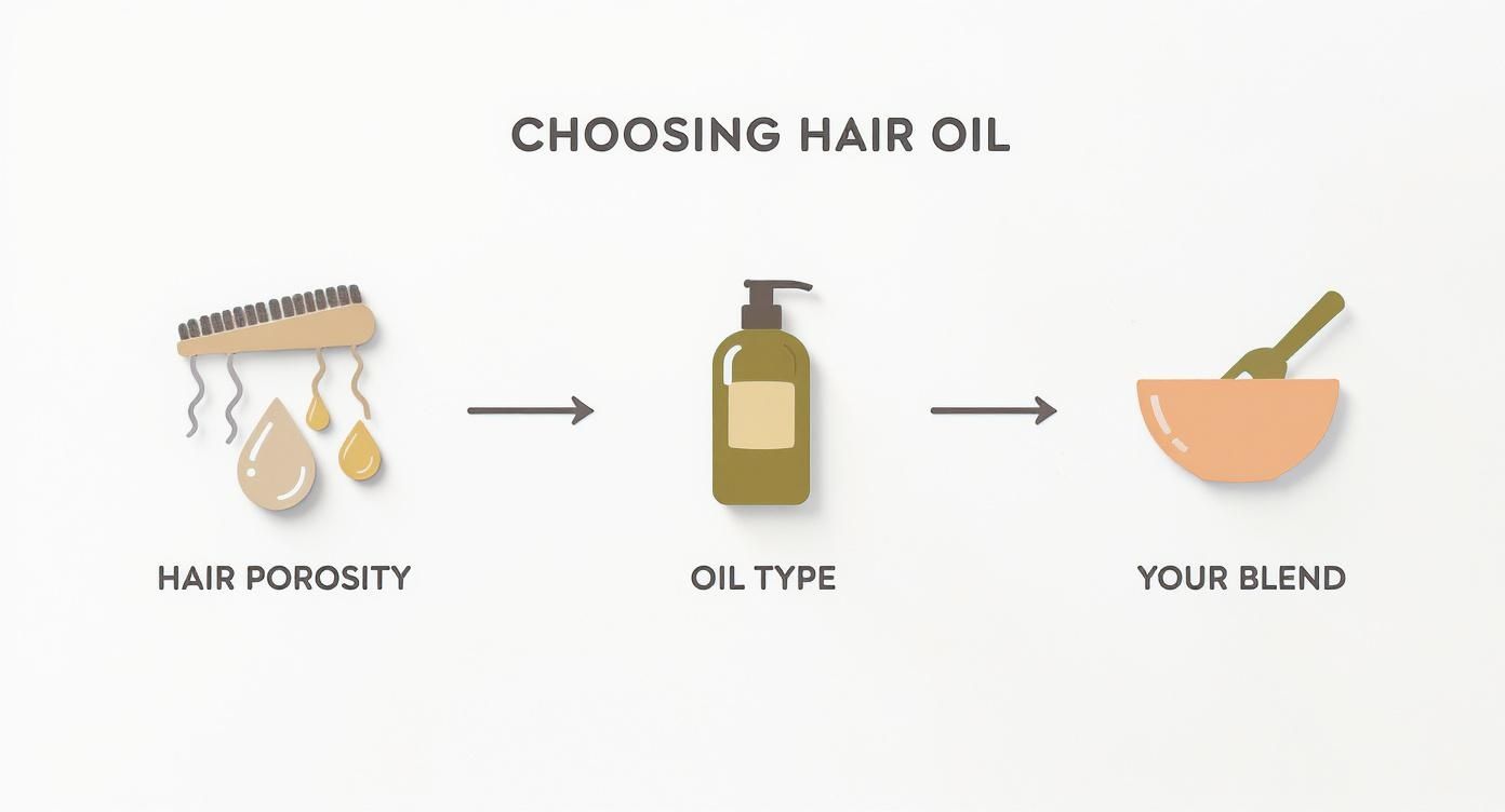 Infographic about hot oil treatment natural hair