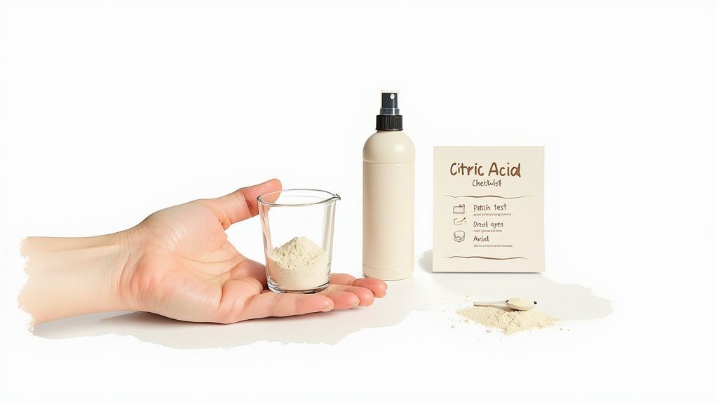 A person with a thoughtful expression looking at their healthy, shiny hair