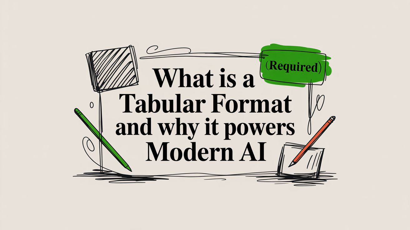 What Is a Tabular Format and Why It Powers Modern AI