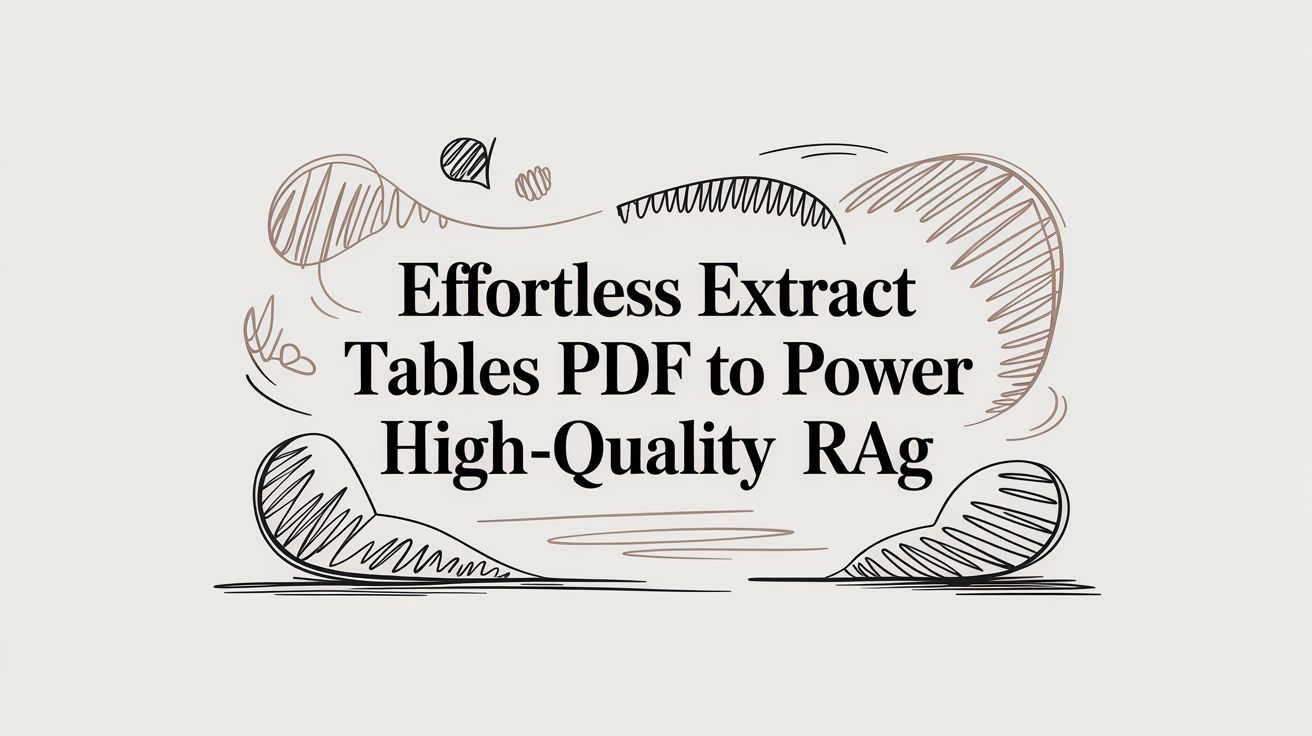 Effortless Table Extraction from PDFs to Power High-Quality RAG Systems