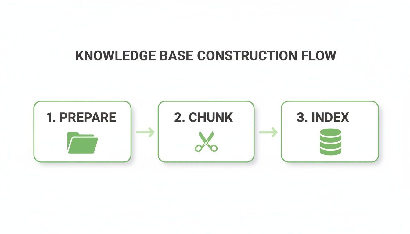 Infographic about how to build knowledge base