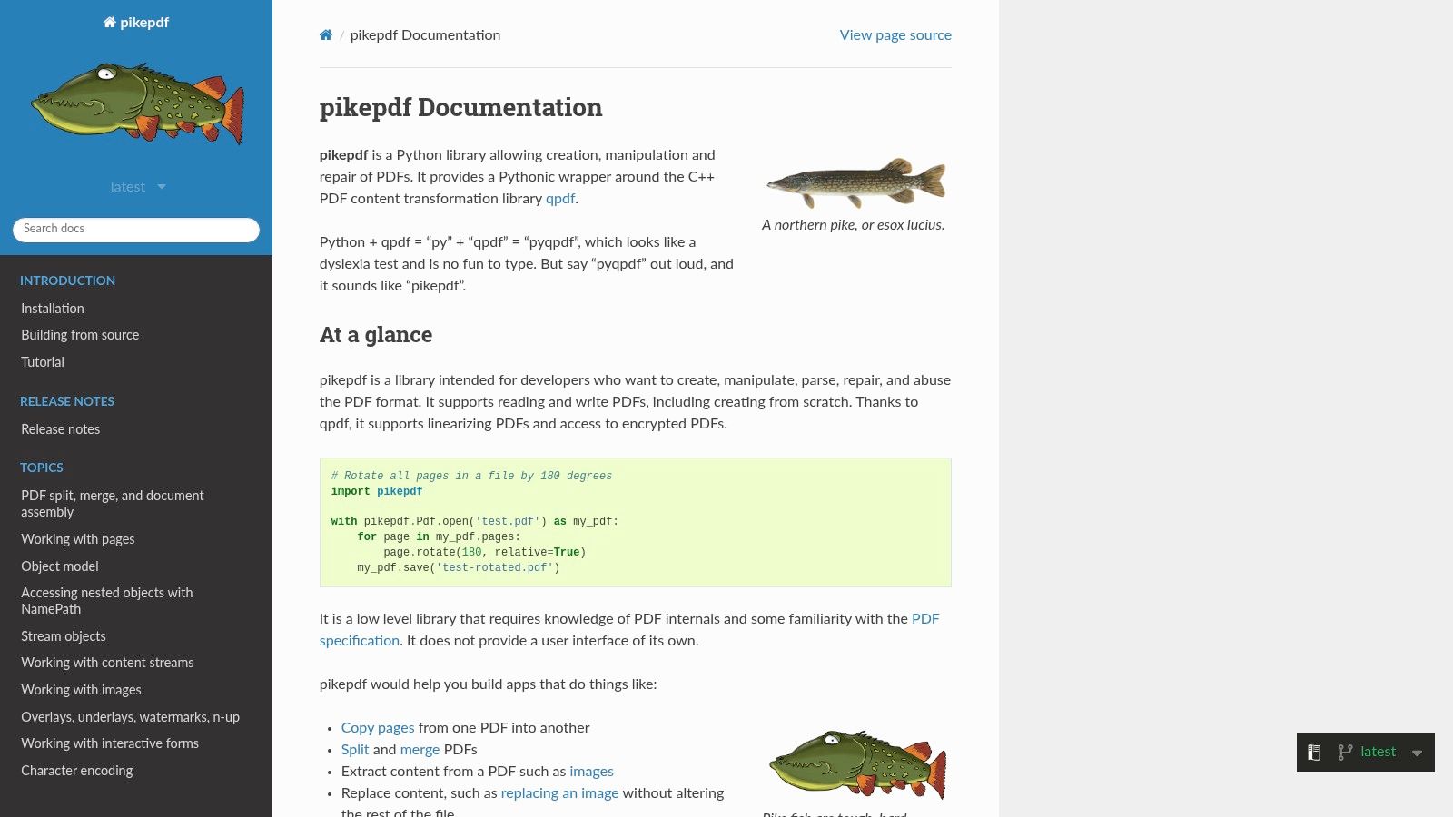 pikepdf (Read the Docs)
