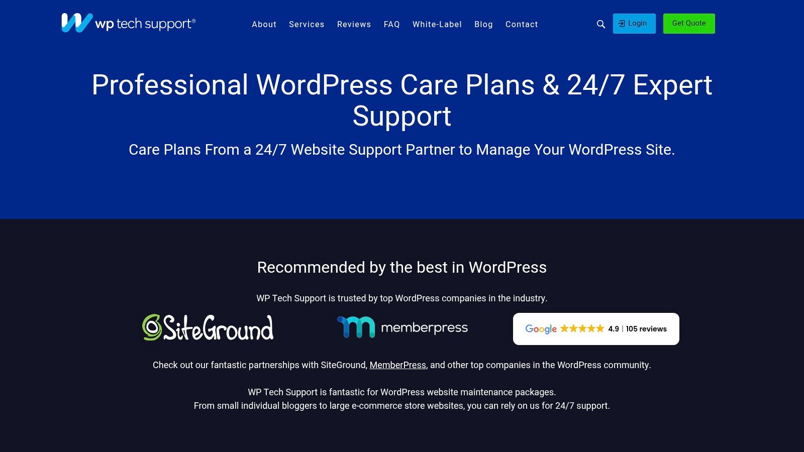 WP Tech Support (UK/Isle of Man, 24/7)
