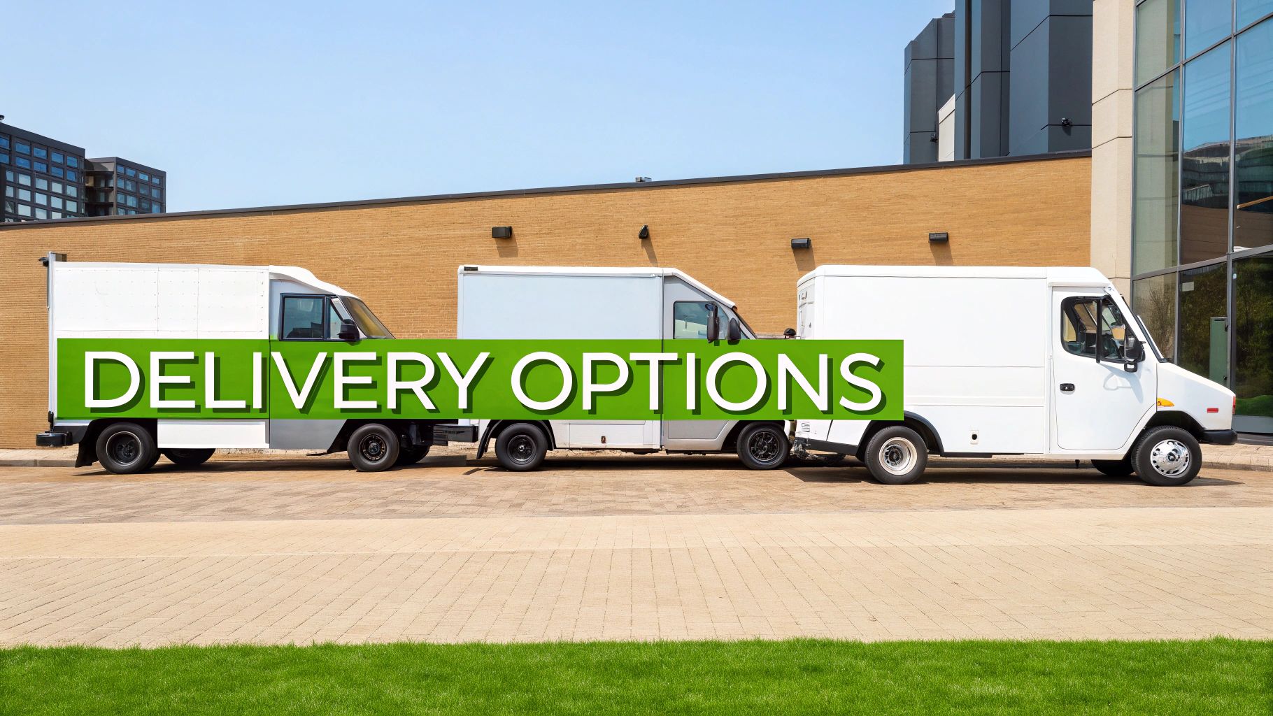 A courier driver scans a package in a warehouse filled with shelves of parcels.