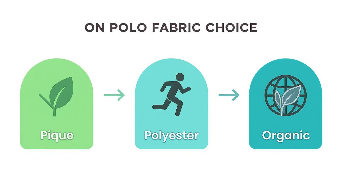 Infographic about embroidered polo tops