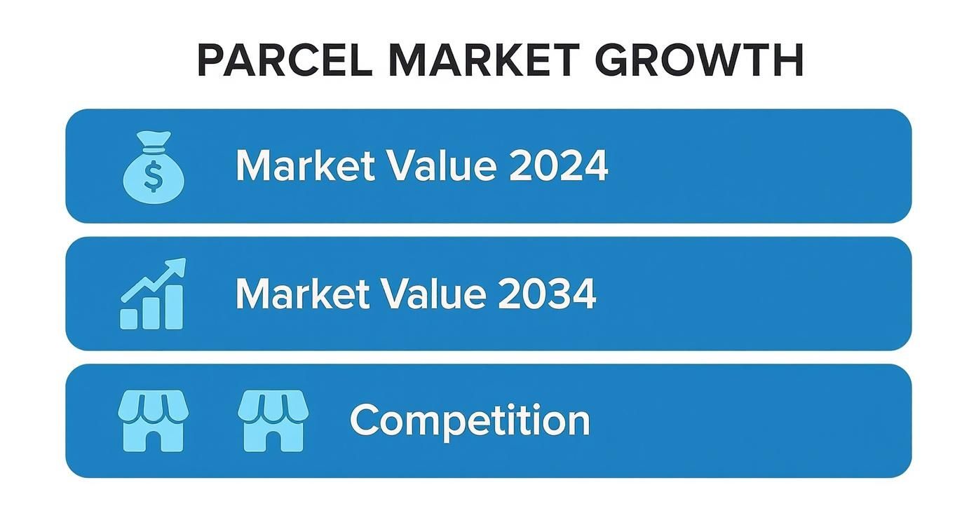 Infographic about cheap parcel delivery
