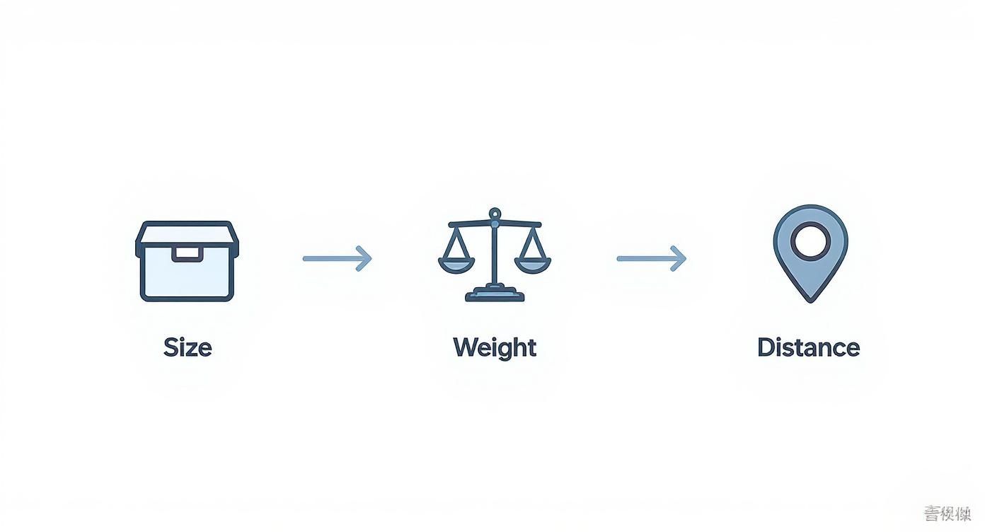 Infographic about package courier service