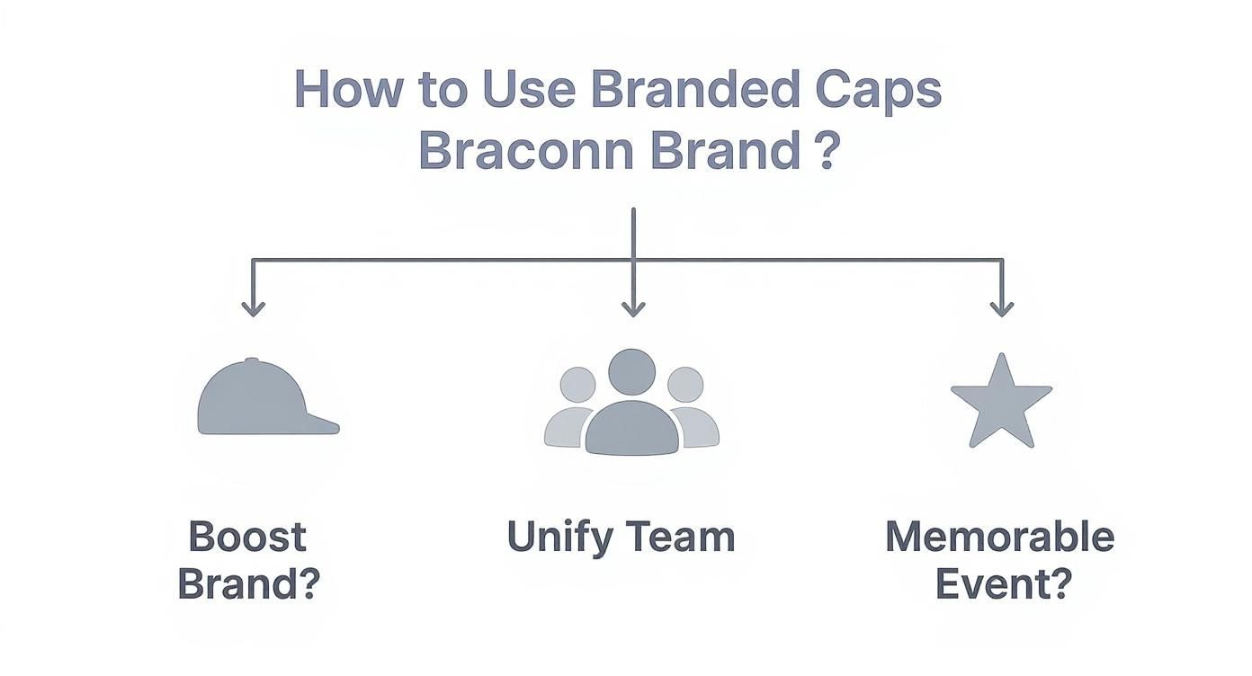 Infographic about branded caps