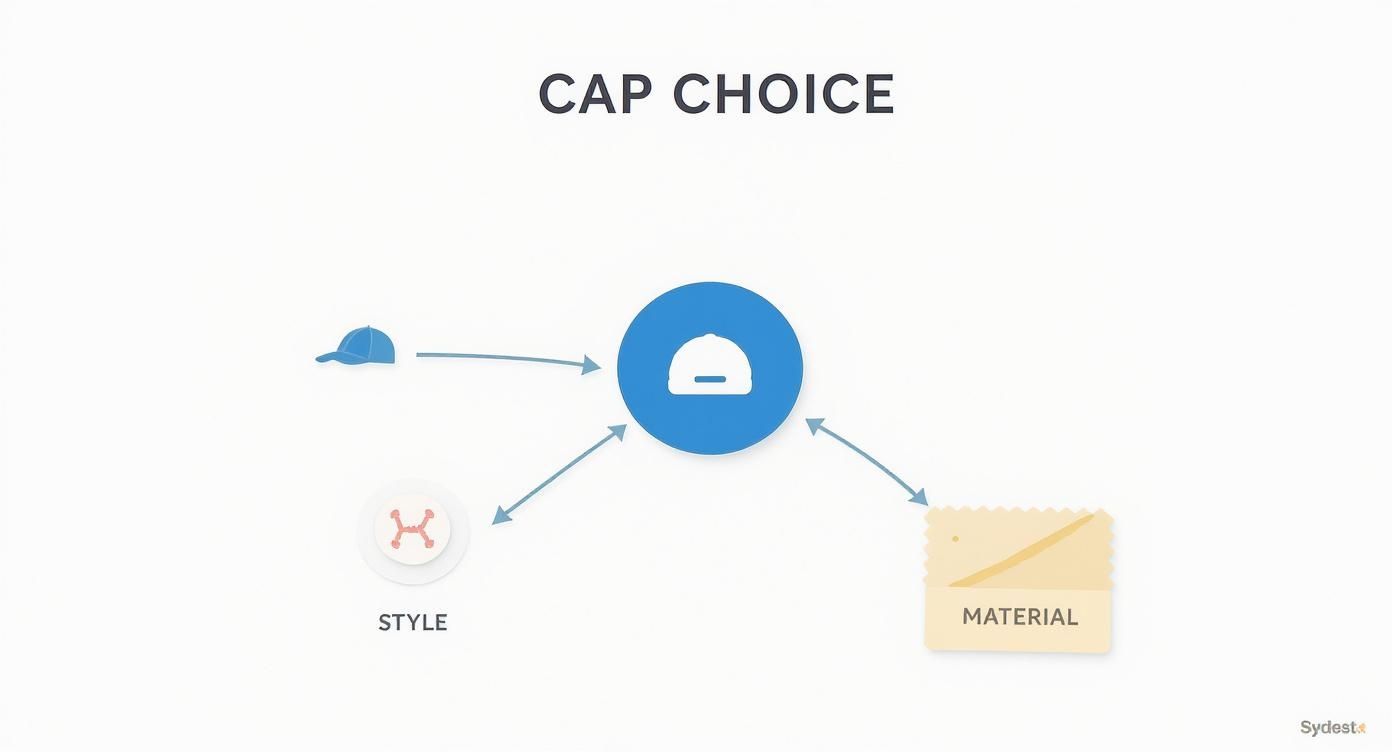 Infographic about caps embroidered
