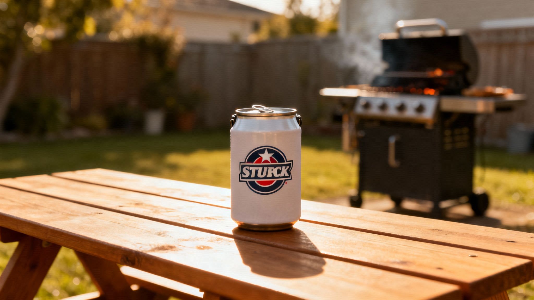 A collection of colourful custom-branded stubby coolers ready for an event