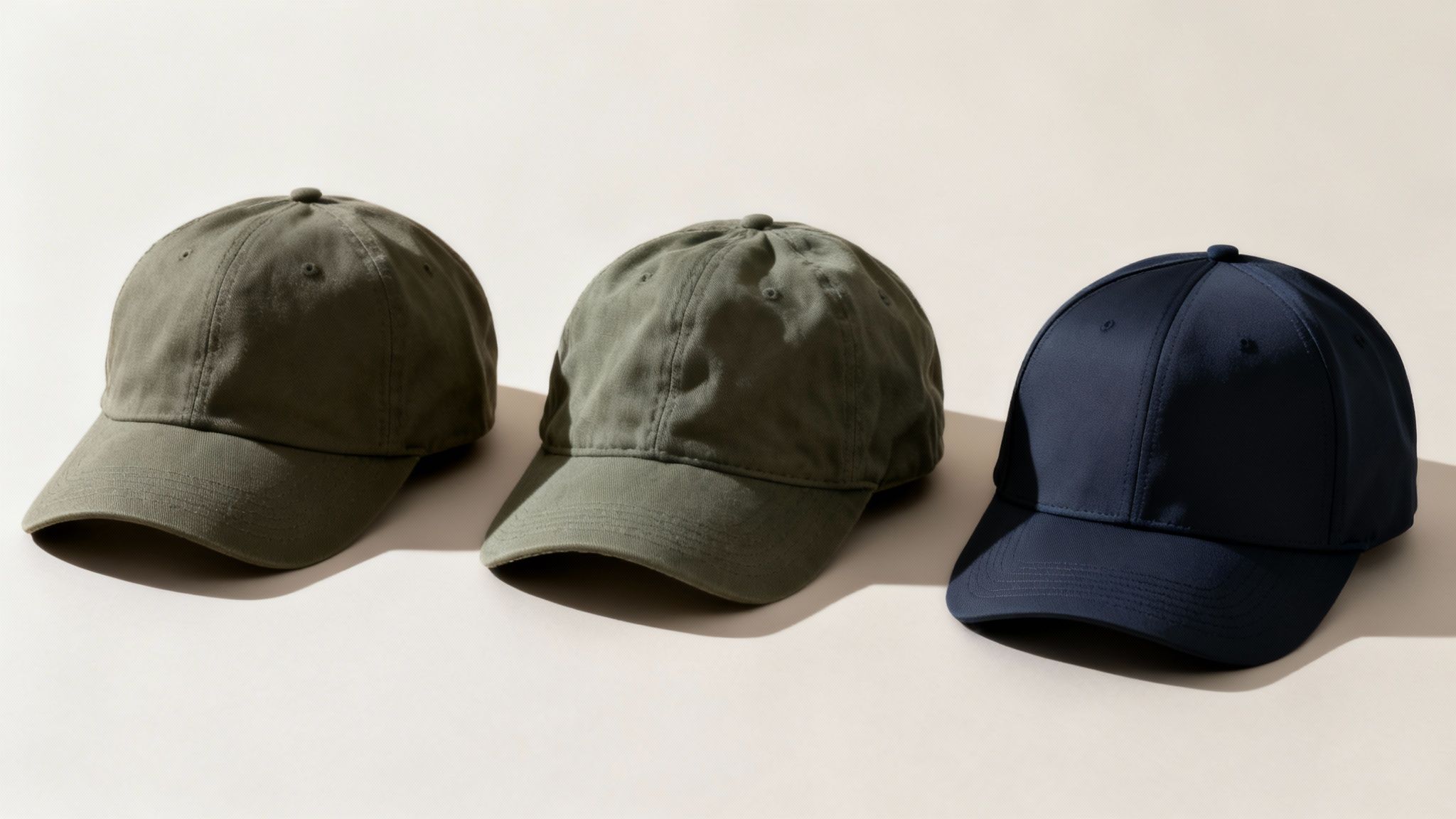 A close-up of a high-quality embroidered cap showcasing detailed stitching.